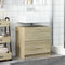 vidaXL - Wastafelkast - 59x37x59 - cm - bewerkt - hout - sonoma - eikenkleurig