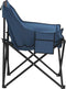 vidaXL - Campingstoelen - 2 - st - met - vakje - inklapbaar - blauw