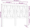 vidaXL - Hoofdbord - 146x4x100 - cm - massief - grenenhout - wit