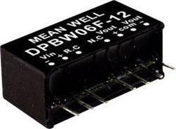 Mean Well DPBW06G-15 DC/DC-convertermodule 200 mA 6 W Aantal uitgangen: 2 x Inhoud 1 stuk(s)