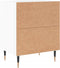 vidaXL - Nachtkastje - 40x30x50 - cm - bewerkt - hout - hoogglans - wit