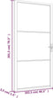 vidaXL - Binnendeur - 102,5x201,5 - cm - matglas - en - aluminium - wit