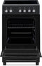 Everglades EVCK5120 - Keramisch Fornuis - 4 Kookzones - 50cm Breed - Mat Zwart - 48 Liter