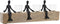 Kaarshouder DKD Home Decor 43 x 9 x 14 cm Kristal Natuurlijk Zwart Bruin Transparant Aluminium Mangohout