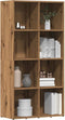 vidaXL - Boekenkast - 66x30x130 - cm - bewerkt - hout - artisanaal - eikenkleur