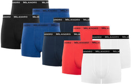 Milanoro - Set van 10 stijlvolle katoenen boxershorts - Classic - XXL