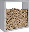 vidaXL Haardhoutrek - 100x40x100 cm - gegalvaniseerd staal
