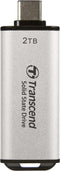 Transcend ESD300 - Draagbare SSD - 2TB - USB 3.2 Gen2 10Gb/s - Zilver