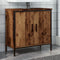 vidaXL - Wastafelkast - 60x30x60 - cm - bewerkt - hout - oud - houtkleurig