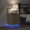 vidaXL - Nachtkastje - met - LED-verlichting - in - Sonoma - Eiken - 39x34,5x50 - cm