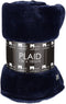 Mica Decorations Famke Fleece Plaid - L180 x B130 cm - Donkerblauw
