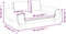 vidaXL Kinderbank 70x45x33 cm fluweel blauw