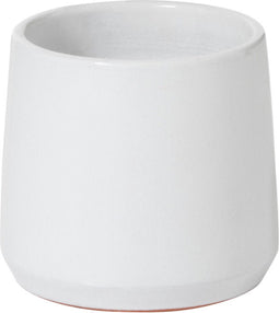 J-Line bloempot Rond - keramiek - wit - extra small - 2 stuks - Ø 12 cm