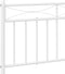 vidaXL - Bedframe - met - hoofdbord - metaal - wit - 90x190 - cm