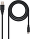 Nanocable 10.01.0500 - USB 2.0 A naar Micro USB B - 0,8 m - Zwart