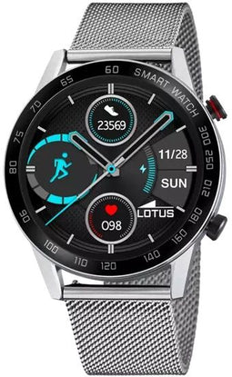 Lotus Smartime 50017-1 - Smartwatch - Bloeddruk Hartslagsensor - Zilver