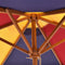 Coast kinderstoel - houten picknicktafel set - met parasol en 2 banken - kleur: rood geel blauw groen