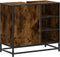 vidaXL - Wastafelkast - 65x33x60 - cm - bewerkt - hout - gerookt - eikenkleurig