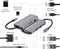 Gembird A-CM-COMBO8-02 - Hub USB - 8 poorten USB-C - Zilverachtig