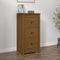 vidaXL - Dressoir - 40x35x80 - cm - massief - grenenhout - honingbruin