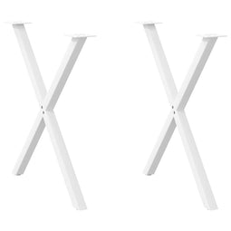 vidaXL - Eettafelpoten - 2 - st - X-vormig - 70x(72-73) - cm - staal - wit