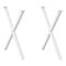 vidaXL - Eettafelpoten - 2 - st - X-vormig - 70x(72-73) - cm - staal - wit
