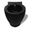 vidaXL Staand toilet en bidet set (zwart)