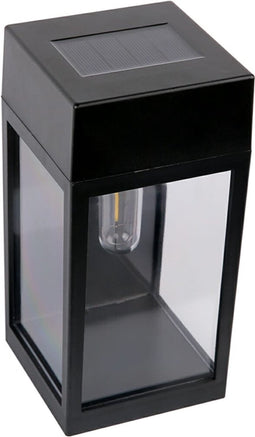 Hyundai Lighting - Rechthoekige muurlamp op zonne-energie - 2 stuks - Zwart