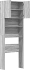vidaXL - Wasmachinekast - 64x24x190 - cm - bewerkt - hout - grijs - sonoma - eikenkl