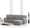 Hoes voor chaise longue met korte armleuning rechts Eysa ROC Lichtgrijs 120 x 120 x 360 cm