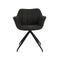 Light & Living Jaimy Eetkamerstoel - Donkergrijs/Zwart - 61 x 53.5 x 77cm