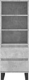 vidaXL - Hoge - kast - 40x36x110 - cm - bewerkt - hout - betongrijs