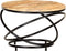 vidaXL - Salontafel - 60x60x40 - cm - massief - ruw - mangohout - zwart
