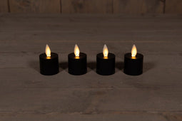 Anna's Collection - Extension Set 4 Rechargeable Black Tealight Mov...
