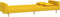 vidaXL - Slaapbank - 2-zits - met - 2 - kussens - stof - geel
