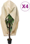 vidaXL - Plantenhoezen - met - ritssluiting - 4 - st - 70 - g/m² - 3,93x3,5 - m