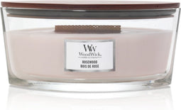 WoodWick Heartwick Flame Ellipse Geurkaars - Rosewood - 50 branduren