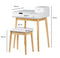 Houten kaptafel wit met klapspiegel en lades - 60x50x76 cm