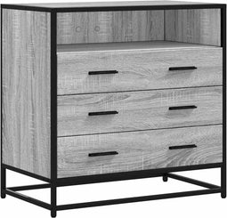 vidaXL - Ladekast - 70x41x70 - cm - bewerkt - hout - grijs - sonoma - eikenkleurig