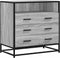 vidaXL - Ladekast - 70x41x70 - cm - bewerkt - hout - grijs - sonoma - eikenkleurig