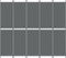 vidaXL - Kamerscherm - met - 5 - panelen - 250x220 - cm - stof - antracietkleurig