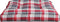 vidaXL - Palletkussen - 70x70x12 - cm - stof - ruitpatroon - rood