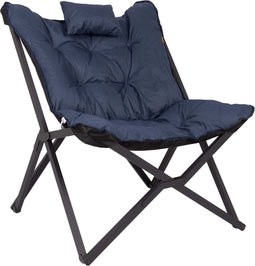 Bo-Camp Brandon - Relaxstoel - Aluminium frame - Gepolsterd Cationic - Blauw