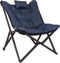 Bo-Camp Brandon - Relaxstoel - Aluminium frame - Gepolsterd Cationic - Blauw