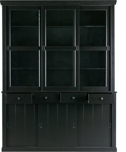 WOOOD Lagos Buffetkast - Grenen - Zwart - 214x166x48