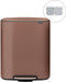 Brabantia Bo Prullenbak - 2 x 30 liter - Afvalscheiding - Satin Taupe (2 stuks)
