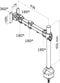 Neomounts FPMA-D960G - Bureaumount - Verstelbaar - Geschikt voor 30