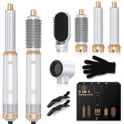 Golden Goods Multistyler 5-in-1 – Fohnborstel, Stijltang & Krultang – 5 Opzetstukken – 3