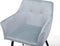 Set van 2 eetkamerstoelen JASMIN Fluweel Lichtgrijs