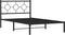 vidaXL - Bedframe - met - hoofdbord - metaal - zwart - 107x203 - cm